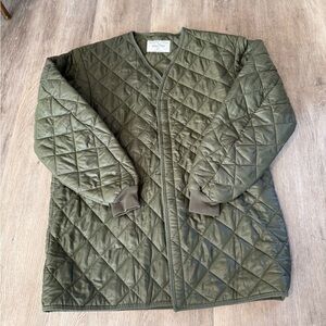 1980s Olive Quilted Jacket Belgium army